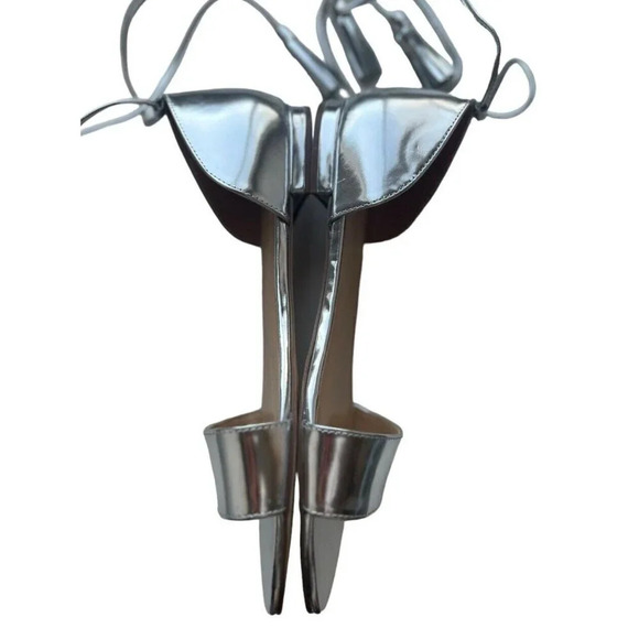 Talbots Keri Tasseled Ankle-Strap Sandals - Mirror Metallic Size 8 Women’s - Picture 13 of 14